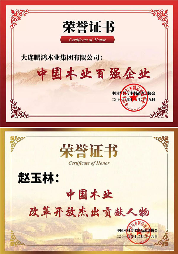 j9国际集团中国木业百强企业证书
